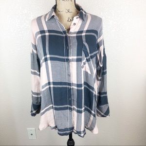 Free People long sleeve button down shirt